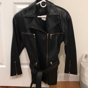 Black leather jacket